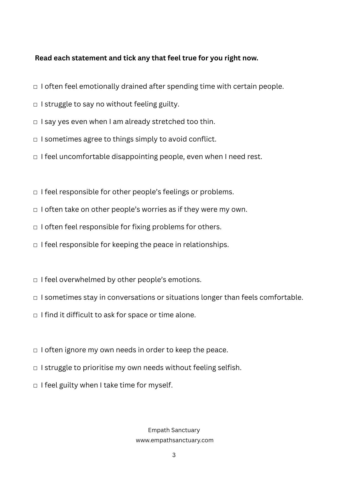 Boundaries Worksheet p3