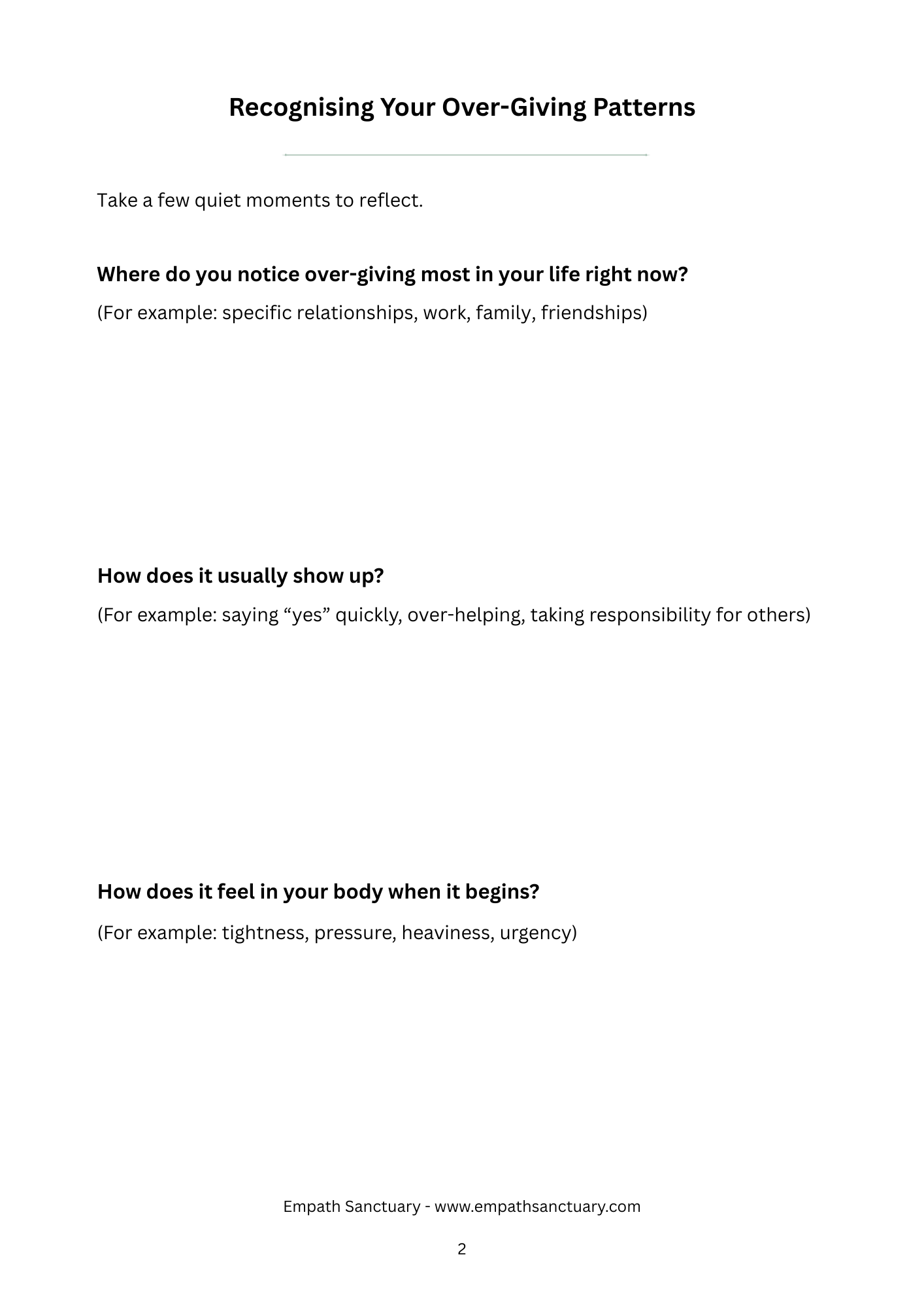 Stop Over-Giving Worksheet p3