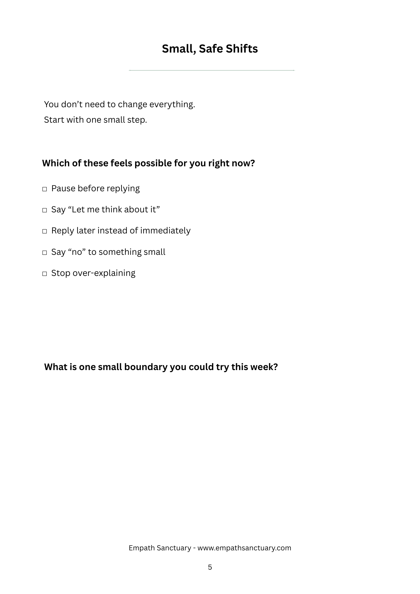 Stop Over-Giving Worksheet p6